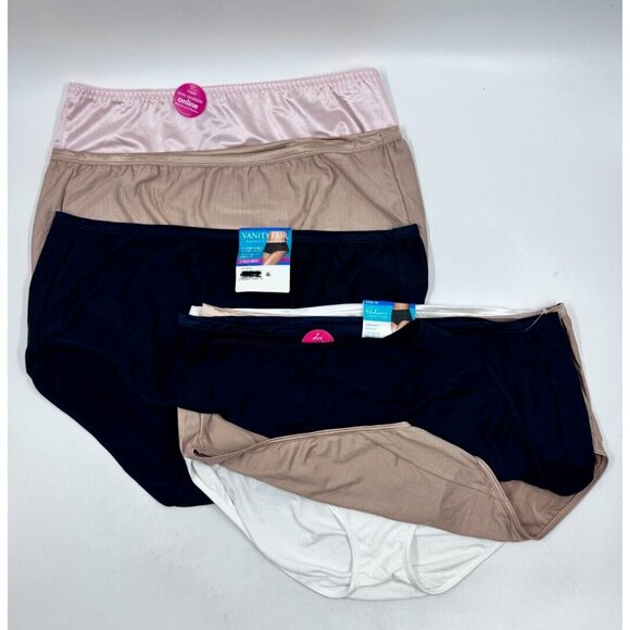 Vanity Fair Womens Ladies 3 Pk Multicolor Stretch Briefs Panties Size 3XL NEW - Picture 1 of 3